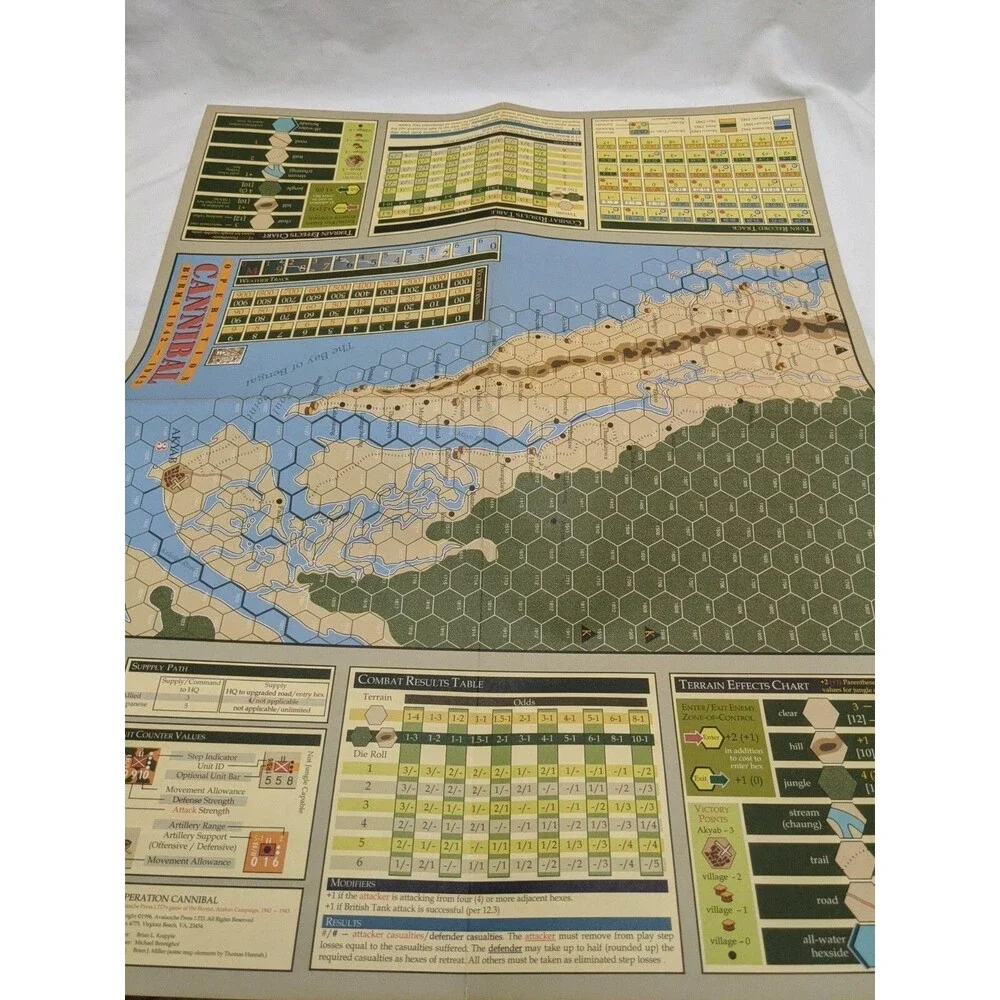 Avalanche Press Operation Cannibal Burma 1942 - 1943 Board Game Complete
